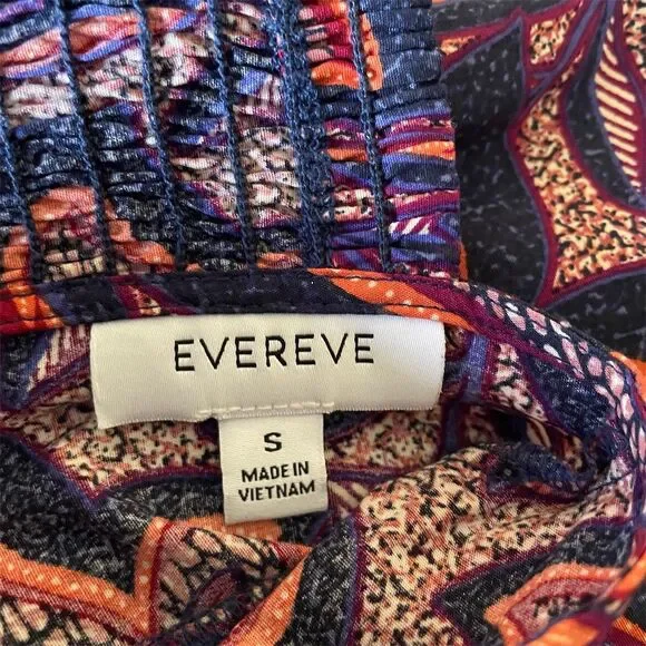 Evereve Noelle Open Back Floral Maxi Dress‎ Size S Puff Sleeve Cotton - Picture 9 of 12